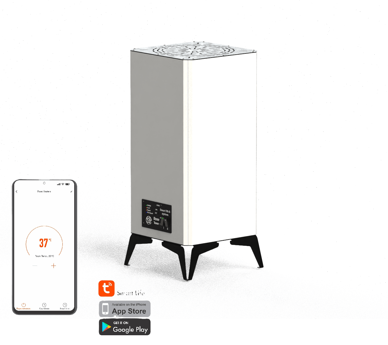 Rose-TOWER - Hybrid Infrared Tower Heater