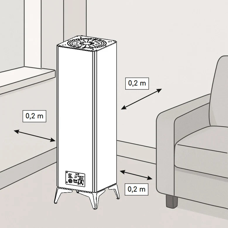 Rose-TOWER - Hybrid Infrared Tower Heater