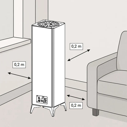 Rose-TOWER - Hybrid Infrared Tower Heater