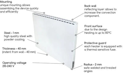 Jasmine - Hybrid Infrared Wall Panel Heater