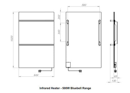 Bluebell - Infrared Towel Rail Heater